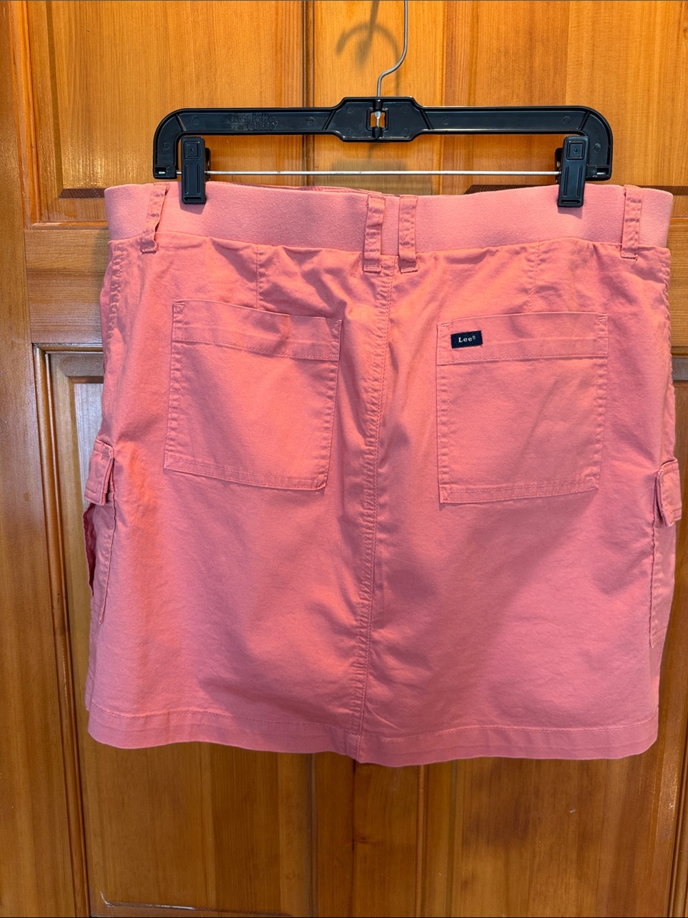 Lee Midrise Comfort Waist Coral Pink Cargo Skort Size14 Med Regular Fit - Picture 6 of 9